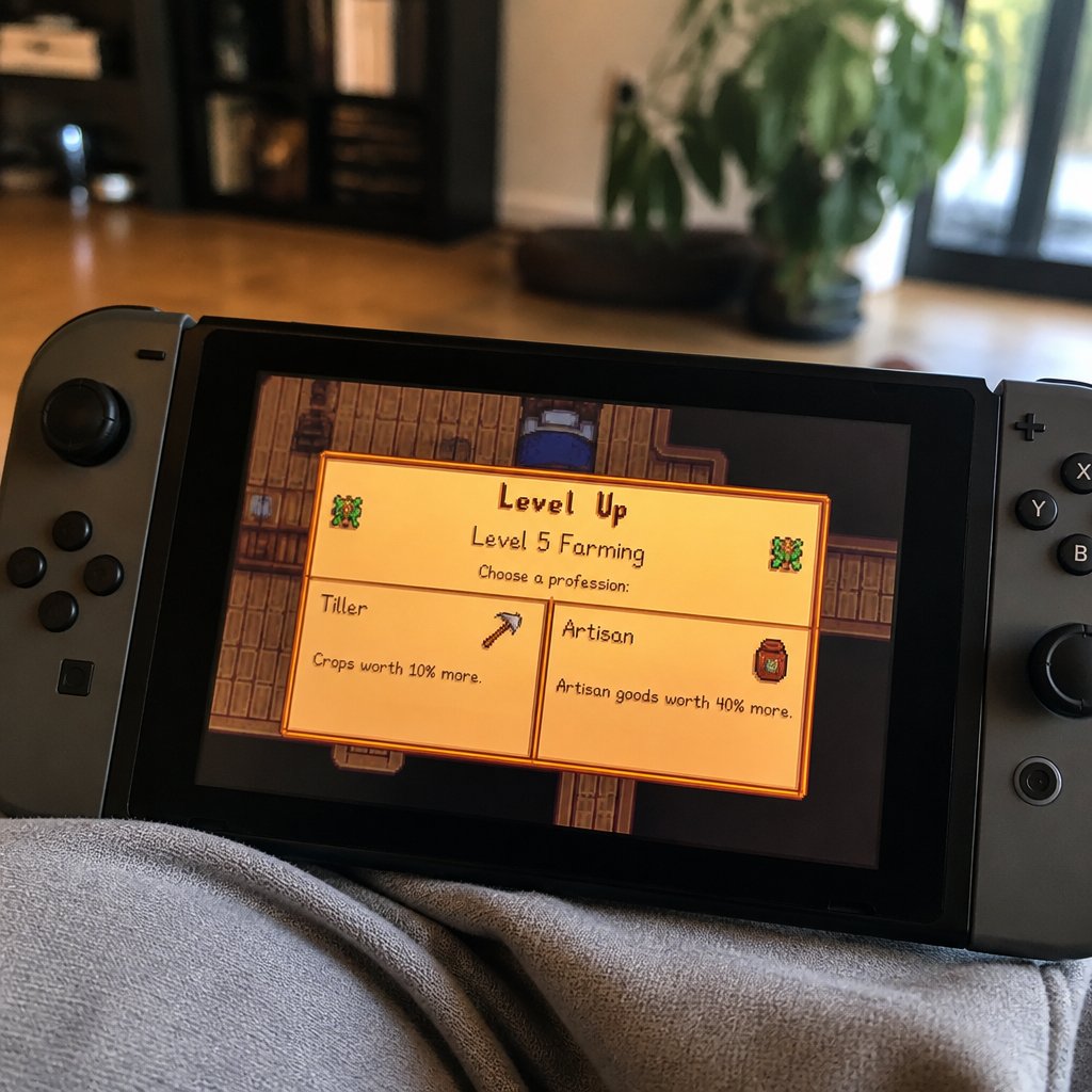 Stardew Valley farming skill level up screen showing Tiller