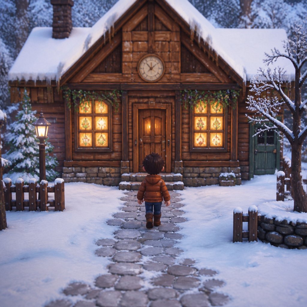 Stardew Valley Winter farm with snow covered fields