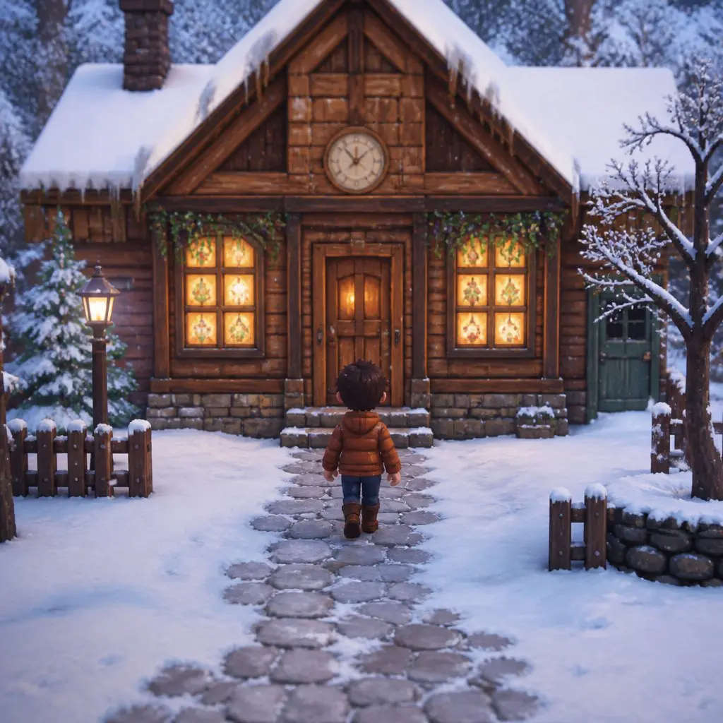 Stardew Valley Winter farm with snow covered fields