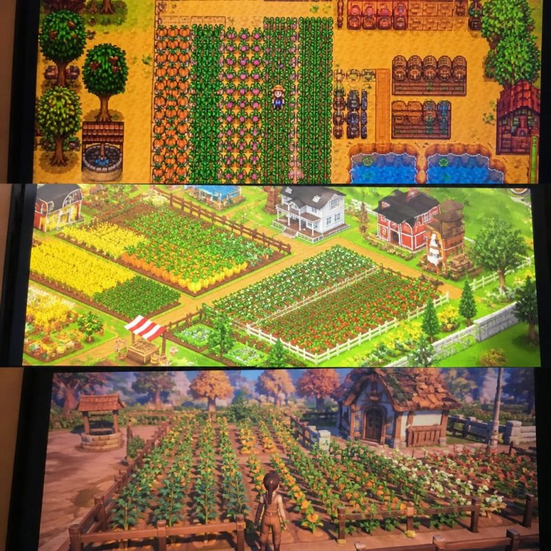 side-by-side screenshots of Stardew Valley