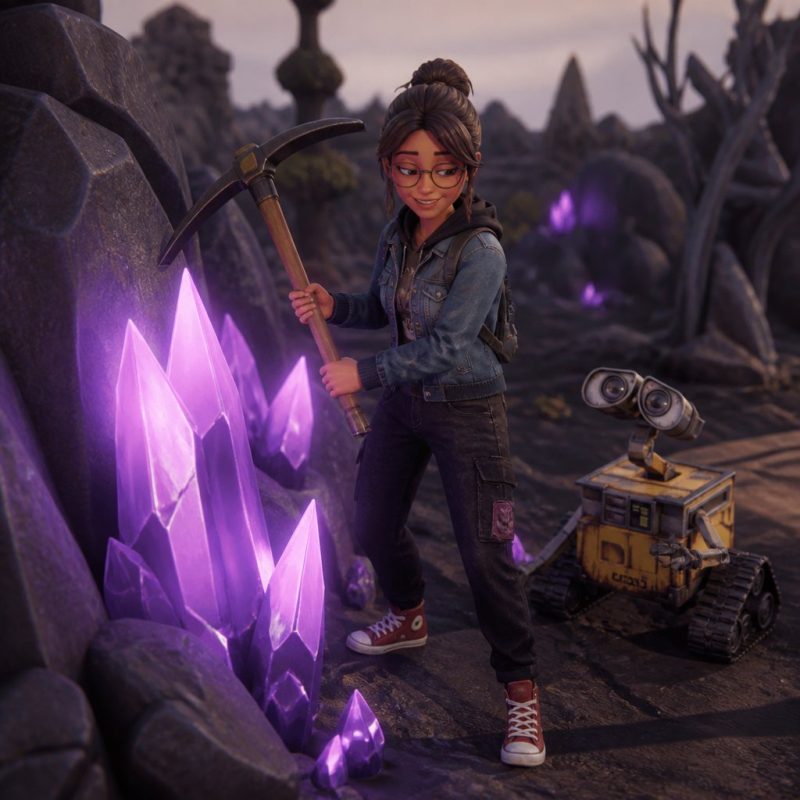 Disney Dreamlight Valley player character with companion Wal